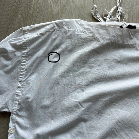 J Crew Flawed Ciel Top Womens Large White FLAWS - Picture 13 of 15